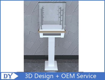 3D Tasarım Modern Ahşap Tempered Glass Mücevherler Alışveriş Merkezi için