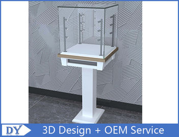 3D Tasarım Modern Ahşap Tempered Glass Mücevherler Alışveriş Merkezi için