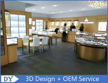 Şık S / S Mağazası Mücevherler 3D Tasarım Beige + Mat Beyaz