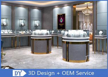 3D Tasarım Mağazası Mücevherler Özel Boyutlu Logo / Mücevhercilik Mağazası Mobilyaları