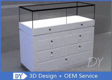 Standart Custom Glass Display Cases With Base Plinth / Drawers