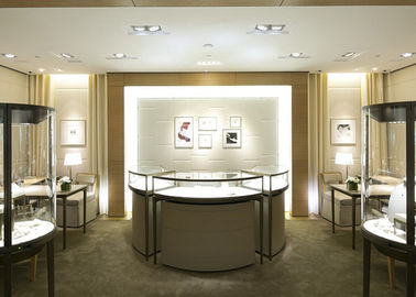 Modern Lüks Çelik Mücevher Dükkanı Ekran Sayaçlar Dikdörtgen Kare Şekil