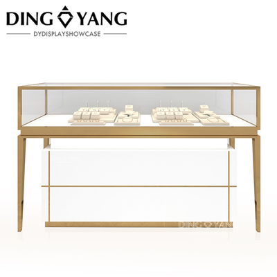 Yuva için yuvarlak ahşap cam vitrine, yüksek kaliteli mücevher vitrine özelleştirme fabrikası mükemmel kalite ve iyi fiyat