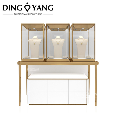 Yuva için yuvarlak ahşap cam vitrine, yüksek kaliteli mücevher vitrine özelleştirme fabrikası mükemmel kalite ve iyi fiyat
