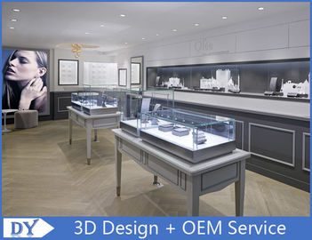 Güzel Modern Cam Ahşap Gri Mücevherler Led Işıklı Karter Tasarımı