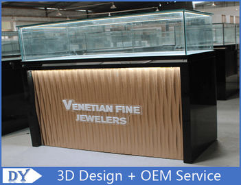 Özel Modern Tasarım Cam Mücevher Dükkanı LED ışıkları ile ekran sayaçları